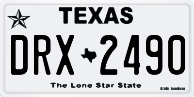 TX license plate DRX2490