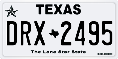 TX license plate DRX2495