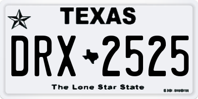 TX license plate DRX2525