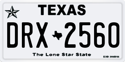 TX license plate DRX2560