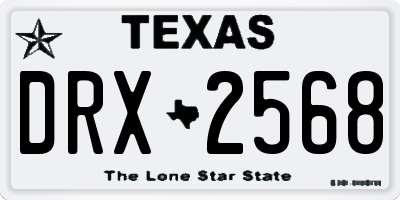 TX license plate DRX2568
