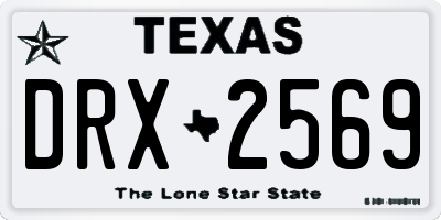 TX license plate DRX2569