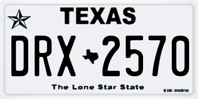 TX license plate DRX2570