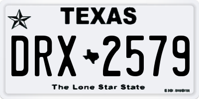 TX license plate DRX2579