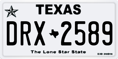 TX license plate DRX2589