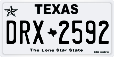 TX license plate DRX2592