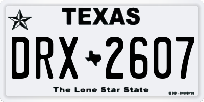 TX license plate DRX2607