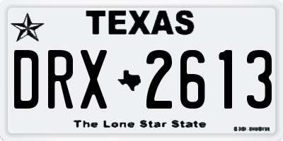 TX license plate DRX2613