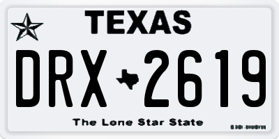 TX license plate DRX2619
