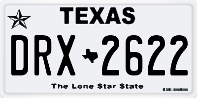 TX license plate DRX2622