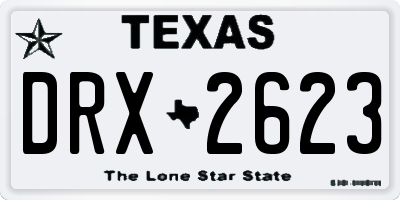 TX license plate DRX2623