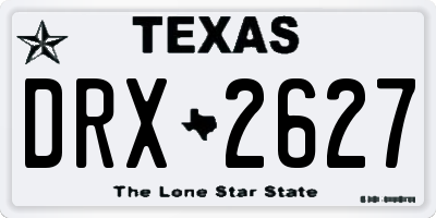 TX license plate DRX2627