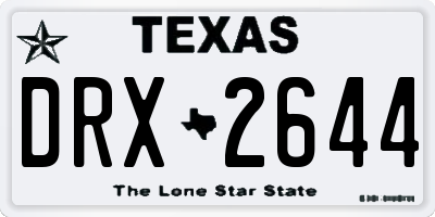 TX license plate DRX2644