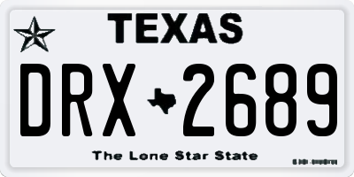 TX license plate DRX2689