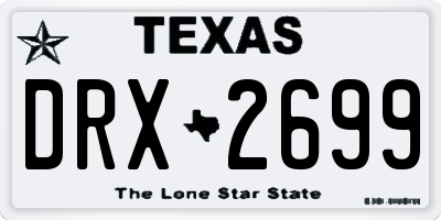 TX license plate DRX2699
