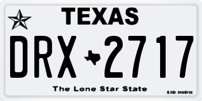TX license plate DRX2717