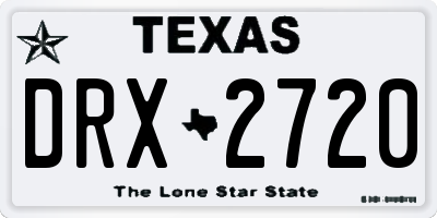 TX license plate DRX2720