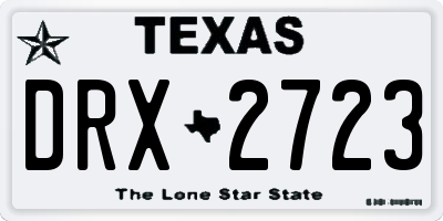 TX license plate DRX2723