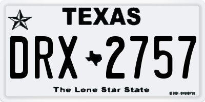 TX license plate DRX2757