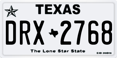 TX license plate DRX2768