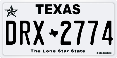 TX license plate DRX2774