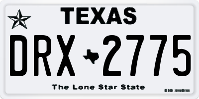 TX license plate DRX2775
