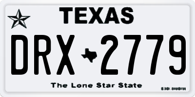 TX license plate DRX2779