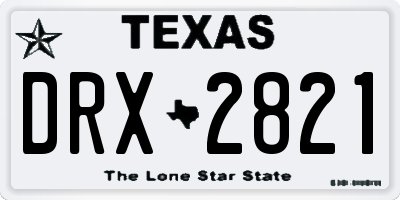 TX license plate DRX2821