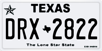 TX license plate DRX2822