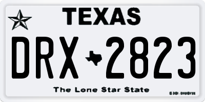 TX license plate DRX2823