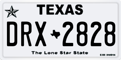 TX license plate DRX2828