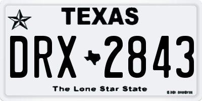 TX license plate DRX2843
