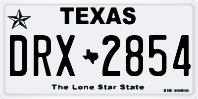 TX license plate DRX2854