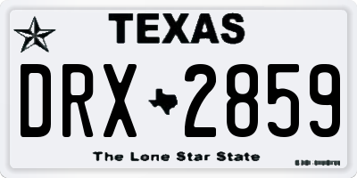 TX license plate DRX2859