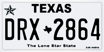 TX license plate DRX2864