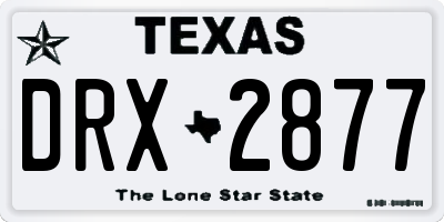 TX license plate DRX2877