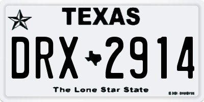TX license plate DRX2914