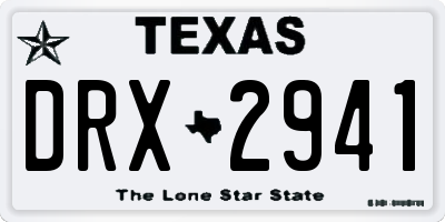 TX license plate DRX2941