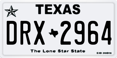 TX license plate DRX2964
