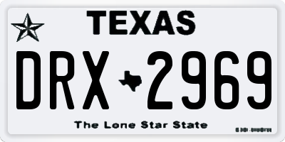 TX license plate DRX2969