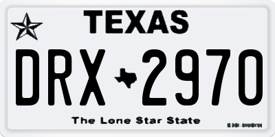 TX license plate DRX2970
