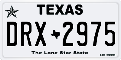 TX license plate DRX2975