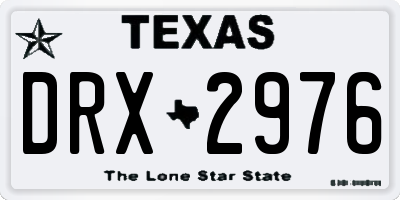 TX license plate DRX2976