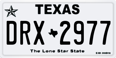 TX license plate DRX2977