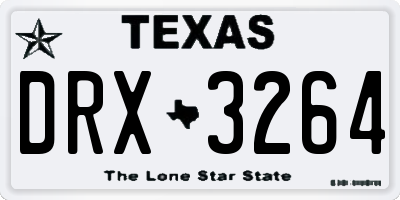 TX license plate DRX3264