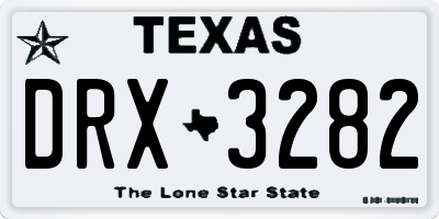 TX license plate DRX3282