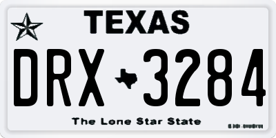 TX license plate DRX3284