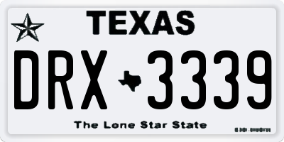 TX license plate DRX3339