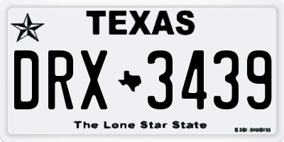TX license plate DRX3439