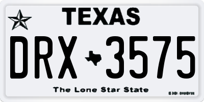 TX license plate DRX3575